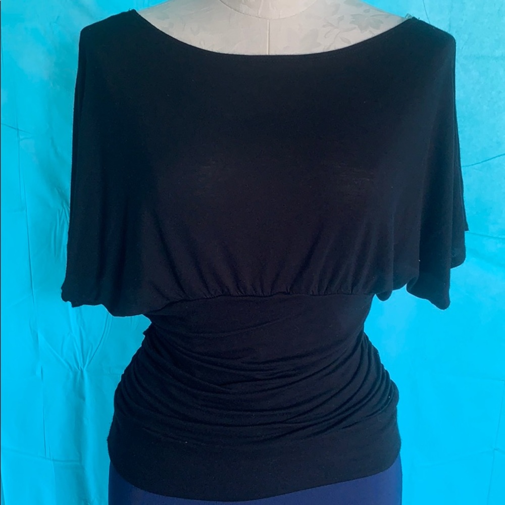Black boatneck shirt